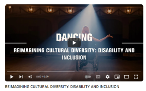 Screenshot of you tube clip: DANCING - Video: ERC Story – Reimagining cultural diversity: disability and inclusion