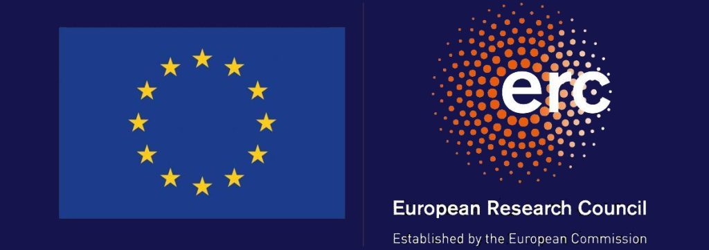 EU flag logo and ERC logo: European Research Council Established by the European Commission