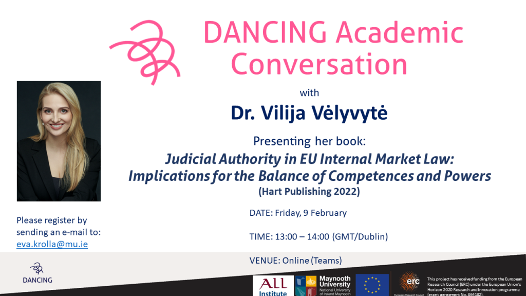 Poster for the event with Dr. Vilija Vėlyvytė.  PLease see accessible version for full text.