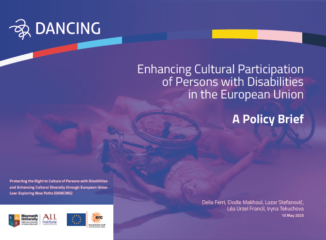 Screenshot of the front cover of the Policy brief document