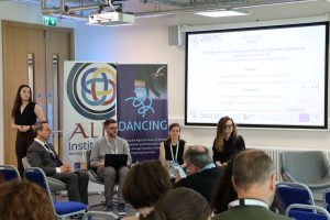 Second panel of the conference, featuring two speakers, two discussants, and Irish Sign Language Interpretation.