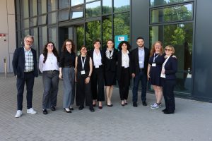 DANCING team together with Accessibility Designer Norbert Croonenberg standing in front of MU TSI Building.