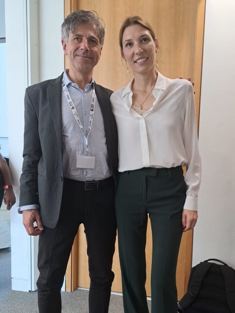 Principal Investigator of DANCING Prof. Delia Ferri and Prof. Francesco Palermo standing together.